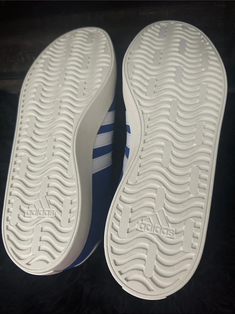 adidas Blue and White Low-Top Men's Sneakers